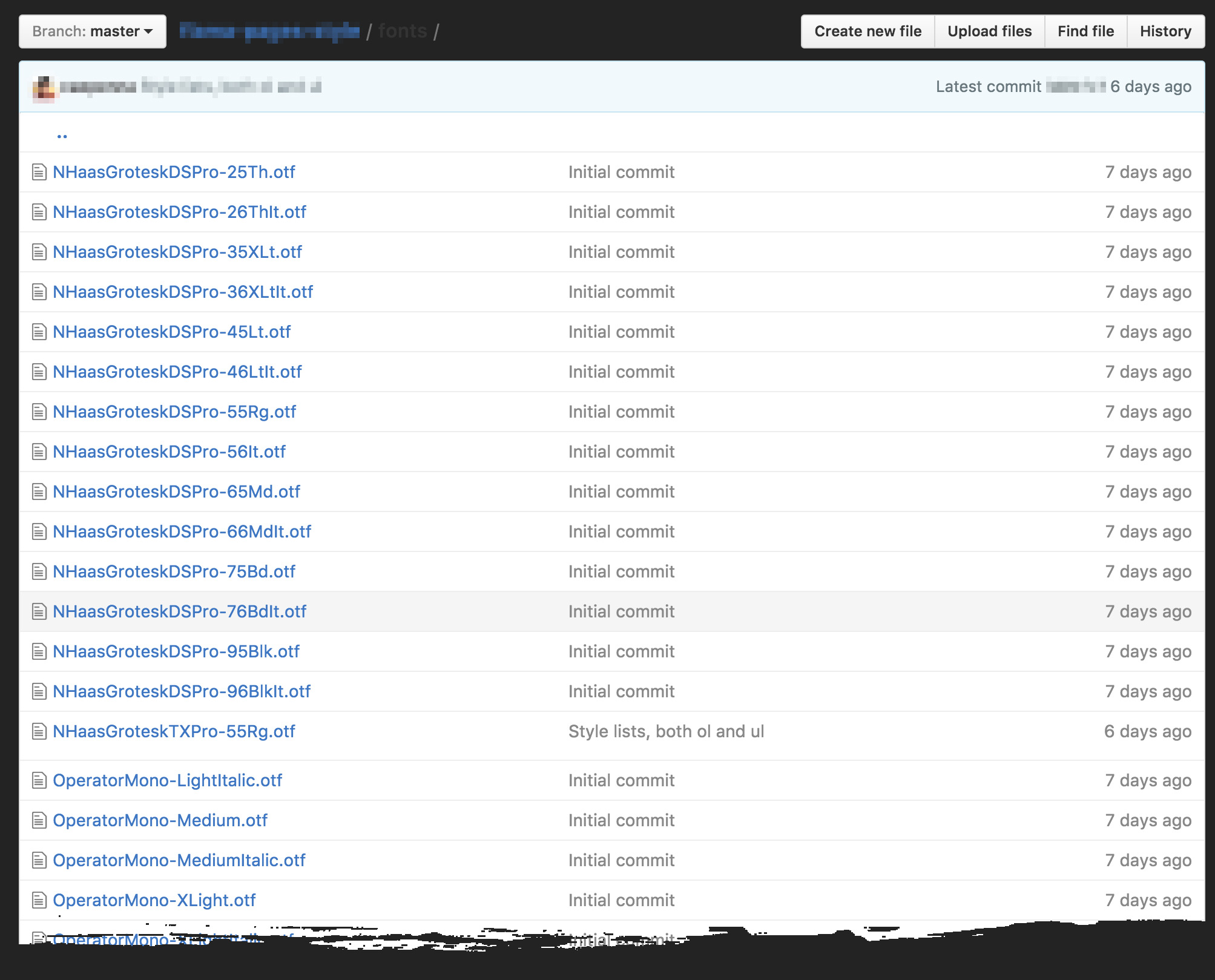 fonts-github